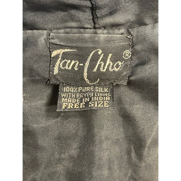 Vintage Tan Chho Gold Beaded Sequin‎ Jacket Dress Gown 1980s Glam - Picture 3 of 13